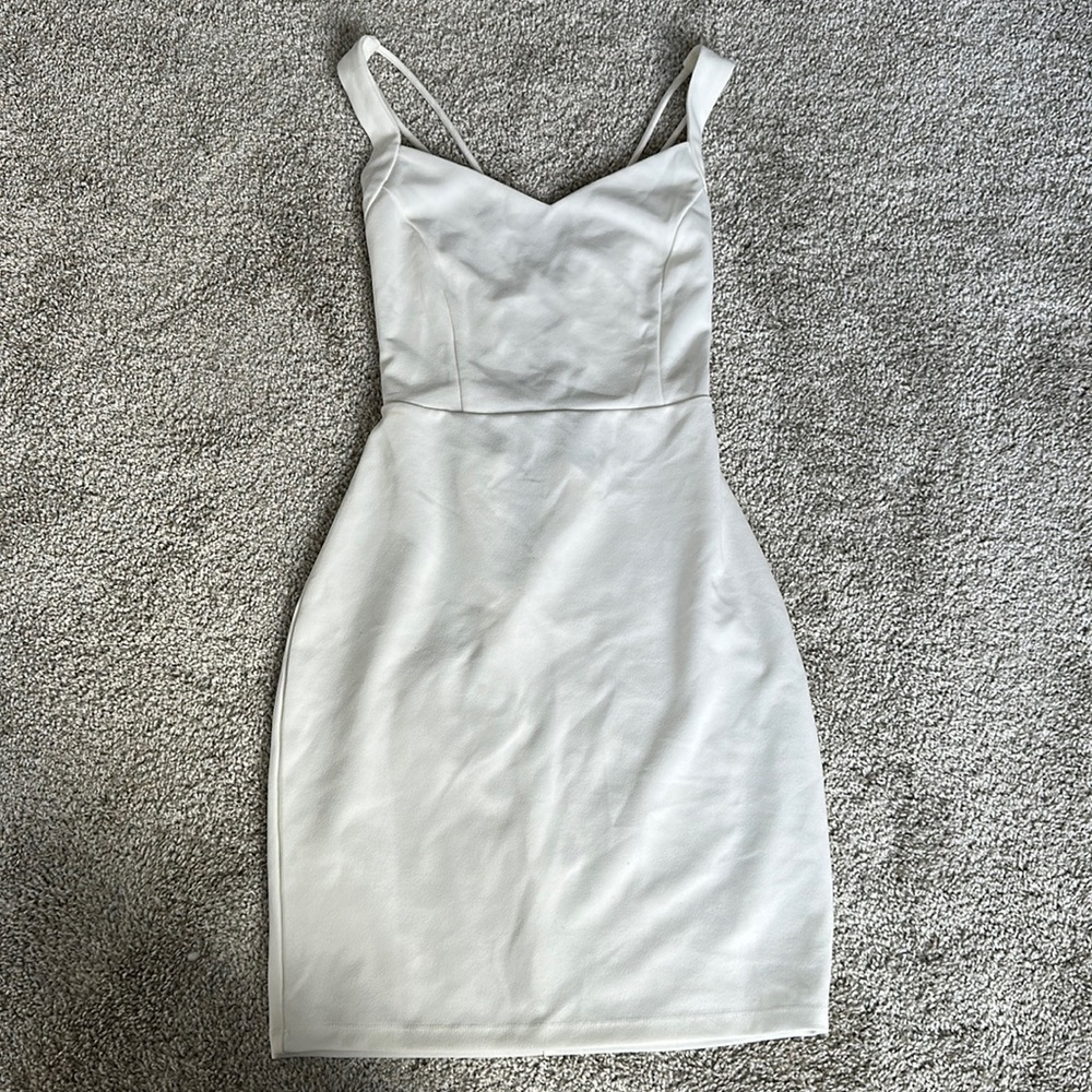 Windsor White bodycon dress midi